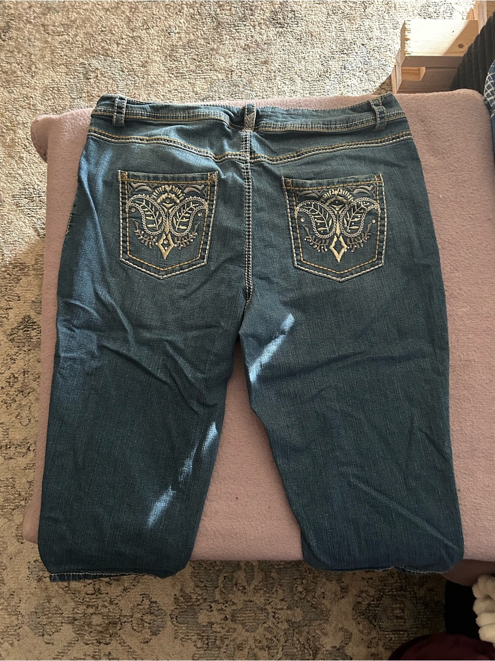 Dark Blue Embroidered  Women’s Jeans